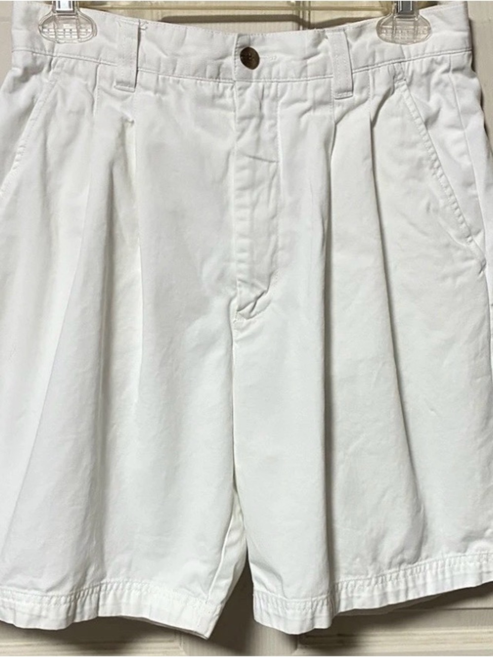 Vintage Limited Shorts Women’s 10 Pleated High Rise Baggy Wide White 100% Cotton